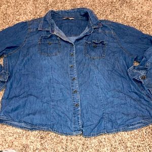 Denim Flannel Button Up